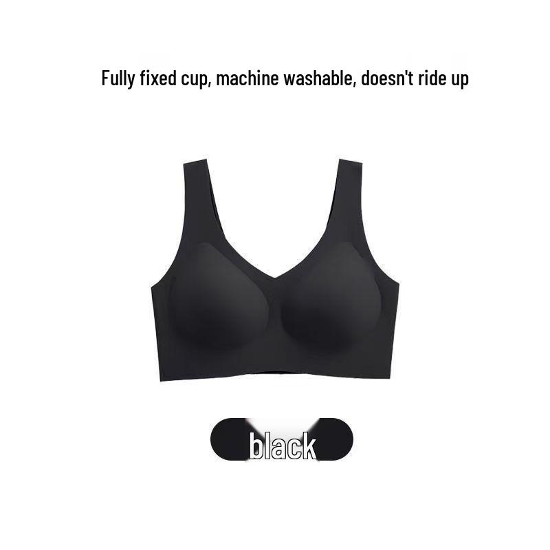 Бесшовный Дышащий Женский Бюстгальтер - Без Косточек, Ударопрочный, Поддерживающий, Красивый Дизайн Спины L (suggested 100-120 jin)