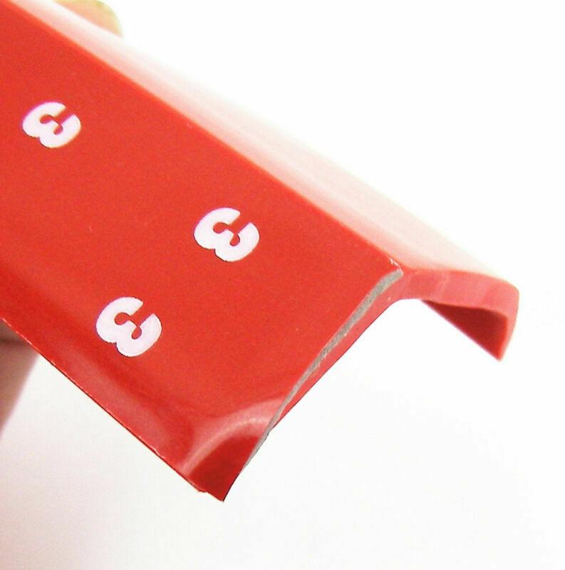 2.5M Red Rubber Car Front Bumper Spoiler Lip Splitter Valance Chin Protector Kit