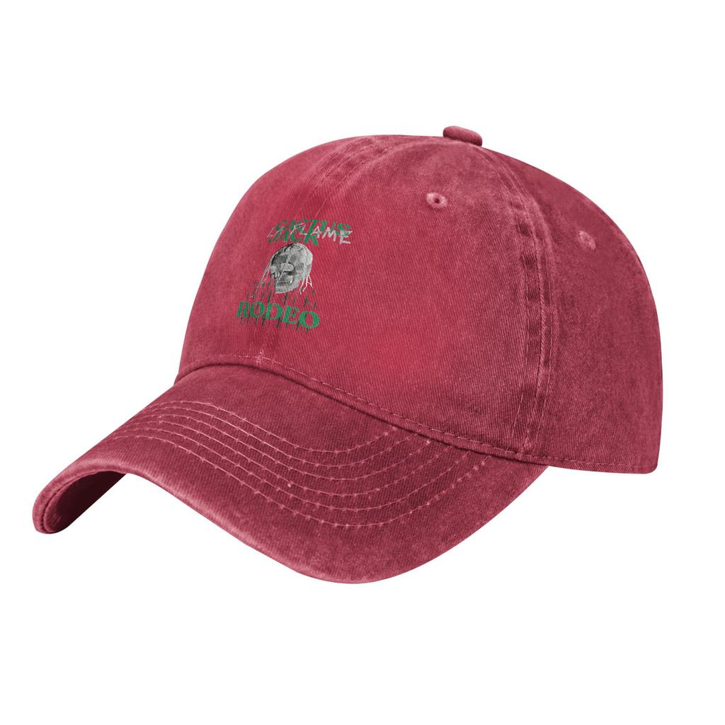 T-Travis Scott Unisex Baseball Cap Cactus Jack Rodeo Distressed Washed Hats Cap Outdoor Unstructured Soft Snapback Cap