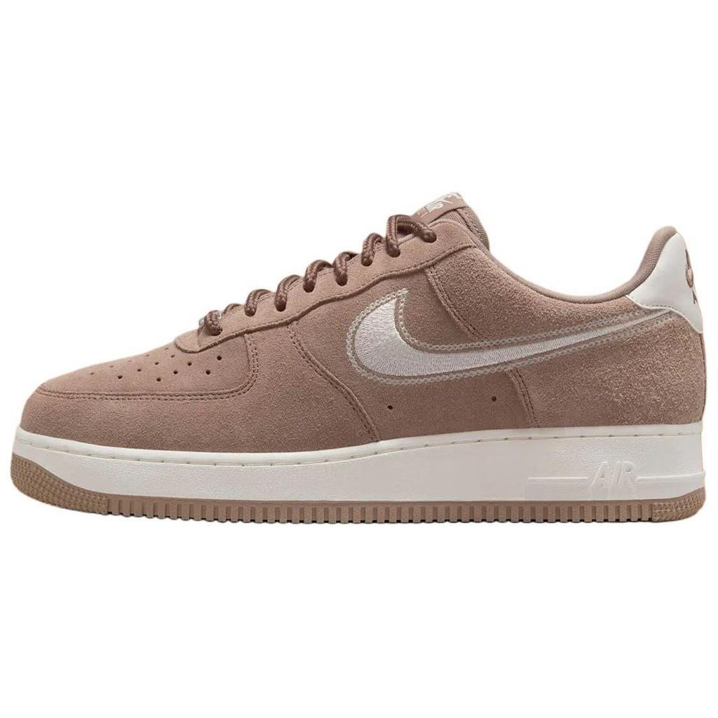 Nike Air Force 1 Low '07 LV8 Mink Brown Embroidered Swoosh Sneakers HJ4465-200