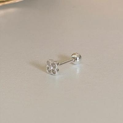 925 Silver Cubic Clover Piercing