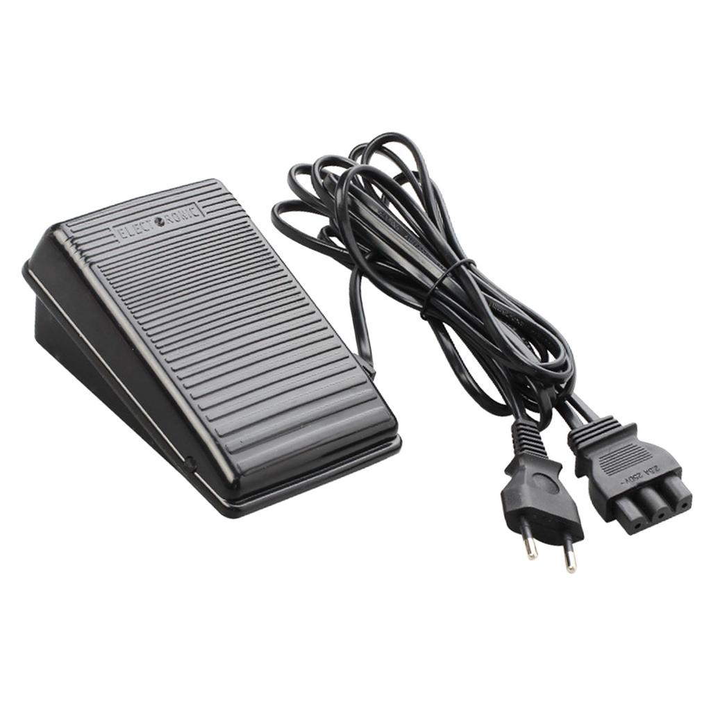 Nähmaschinen Fußpedal Stromkabel Haushaltsnähmaschinen Teile Schwarz Ersatz Rutschfestes Fußsteuerungspedal Fußschalter