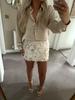 2026 European & American Beige Sequined Hip-Hugging Slim-Fit Short Skirt