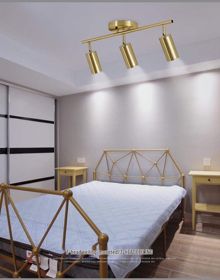 Nordic Rose Gold LED Track Spotlight, 7W Surface Mounted Ceiling and Background Wall Display Light.