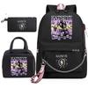 Katseye Estuche de Lápices Musicales Bolsa de Almuerzo Mochila Set de 3 Materiales Escolares para Estudiantes Adolescentes Gran Capacidad Resistente al Agua Portátil