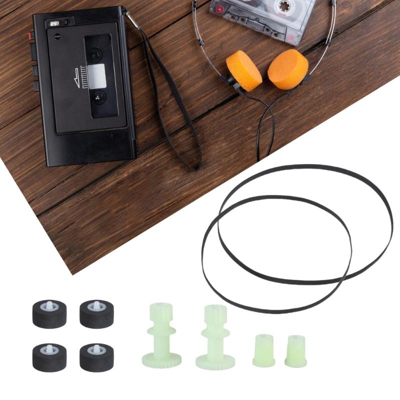 Black Rubber Bearing Roller Replacement Gear Set for CH404X 510X Cassettes Deck Reel Opening Gear Card Slot User Friendly