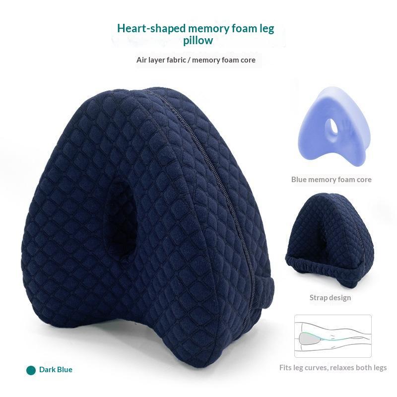 Heart Shaped Breathable Leg Pillow Orthopedic Memory Foam Knee Support Cushion for Elderly Side Sleepers Pain Relief