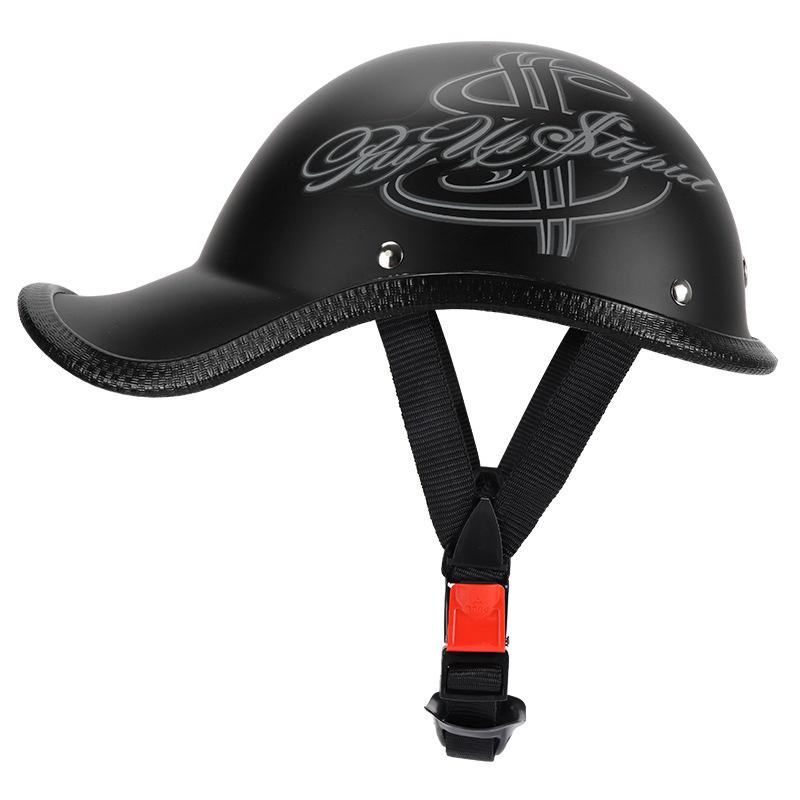 Cascos de motocicleta de media cara, unisex, estilo retro, anticolisión, para ciclomotor, scooter, casco abierto para motocicleta