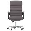 Massage Office Chair with Reclining Function Gray Artificial Leather