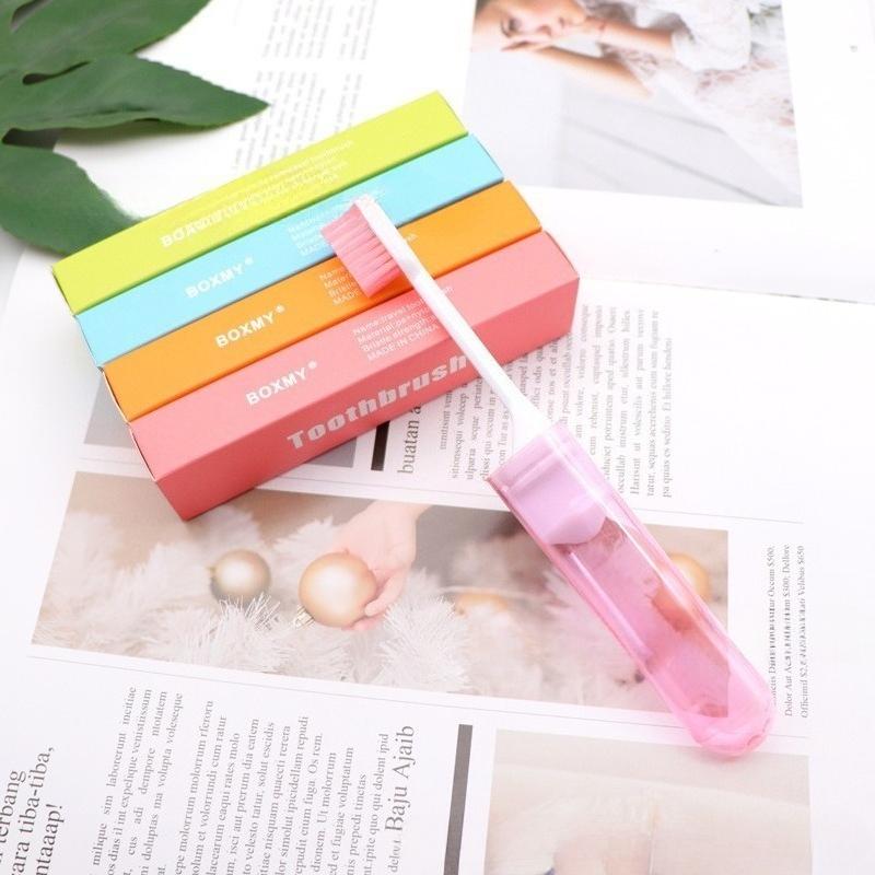 Wiederverwendbare, tragbare, faltbare Zahnbürste mit Zahnbürsten-Organizer, süße, faltbare Mini-Zahnbürste mit weichen Borsten für unterwegs nach Hause