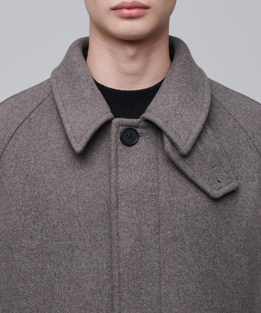 Musinsa Standard Cashmere Blend Oversized Balmacaan Coat [Taupe]