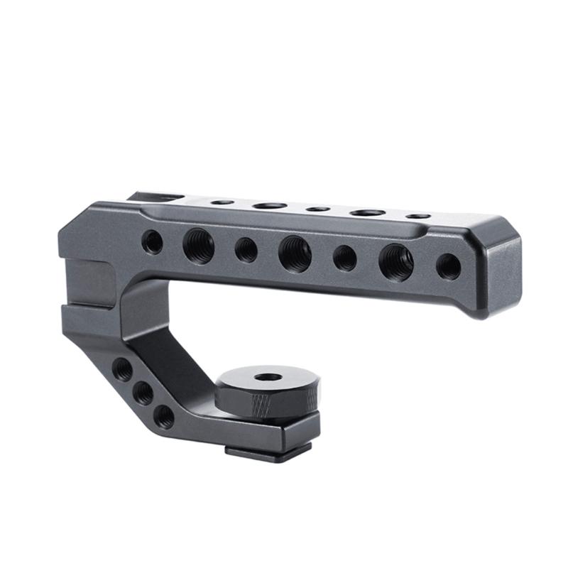 Camera Top Handle Functional Camera Cage Handle Grip with Cold Shoe 1/4   3/8   Camera Rig Cage Aluminum DSLR Handle