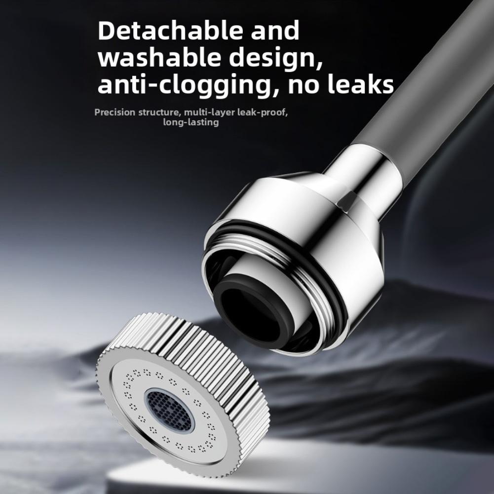 Rotating Faucet Extender with Three Water Flow Modes for Kitchen Use Flexible Splash Guard and Easy Installation