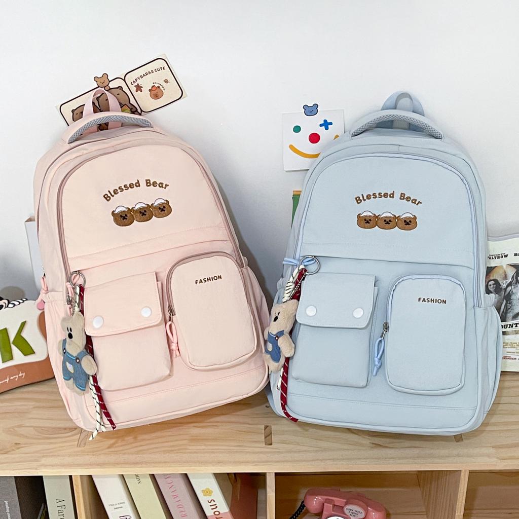 Schoolbag Korean version Japanese high-quality junior high school students multi-pocket schoolbag large capacity ins college girls backpack