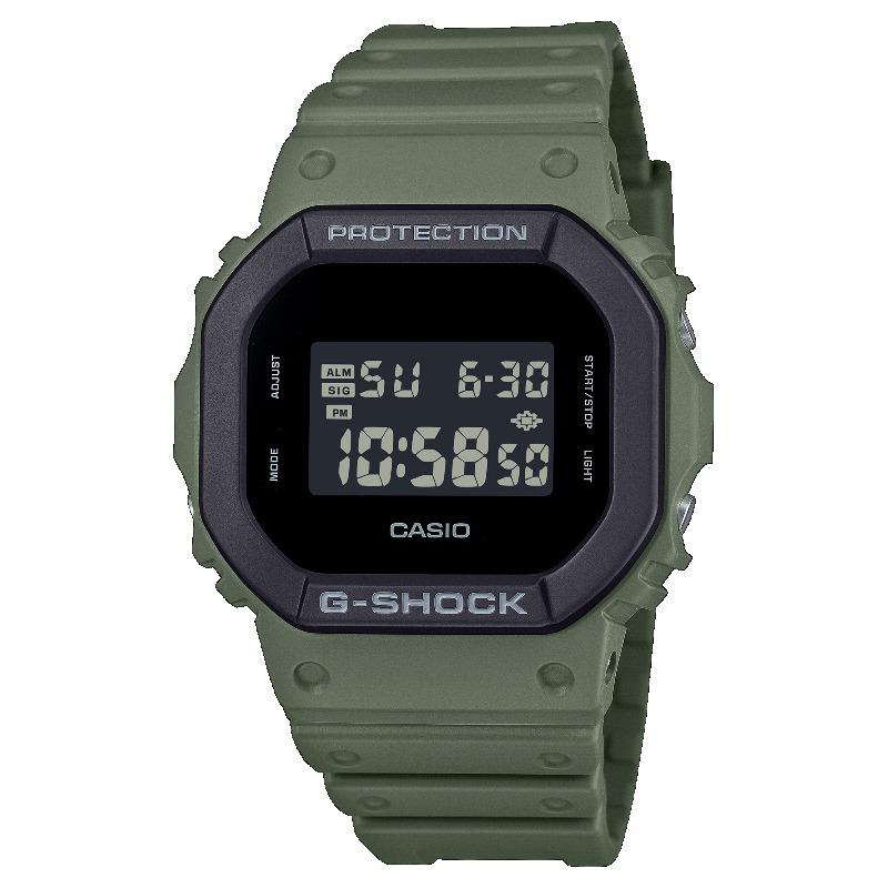 

Casio G-SHOCK Men s Resin 200M Water Resistant Shock Resistant Alarm Quartz Watch DW-5610UU-3 зелёный