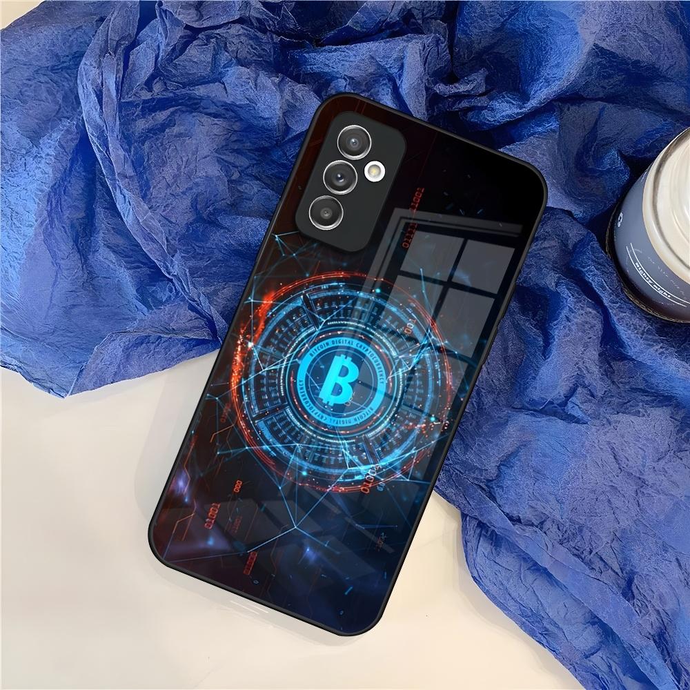 Bitcoin BTC Phone Case for Samsung Galaxy S25 S24 S30 S21 S23 S20 S22 Fe Note 20 Pro Ultra Plus Glass Cover