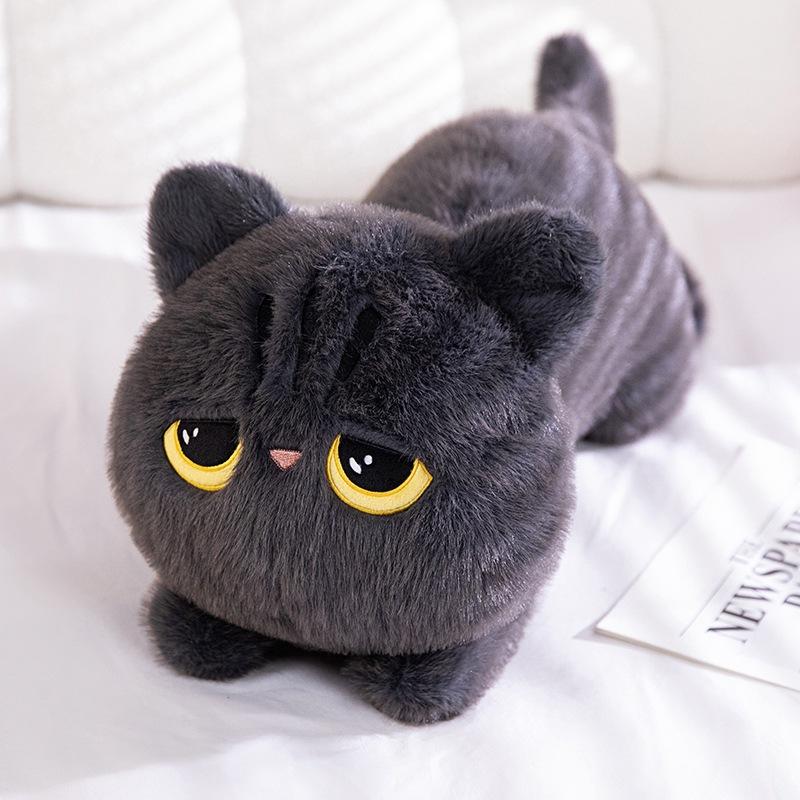 50-90cm Cute Black Cat Plush Toy Doll Kawaii Big Cuddly Pillow Cushion Ins Black Cat Plush Toy Doll For Boy Girl Brithday Gifts