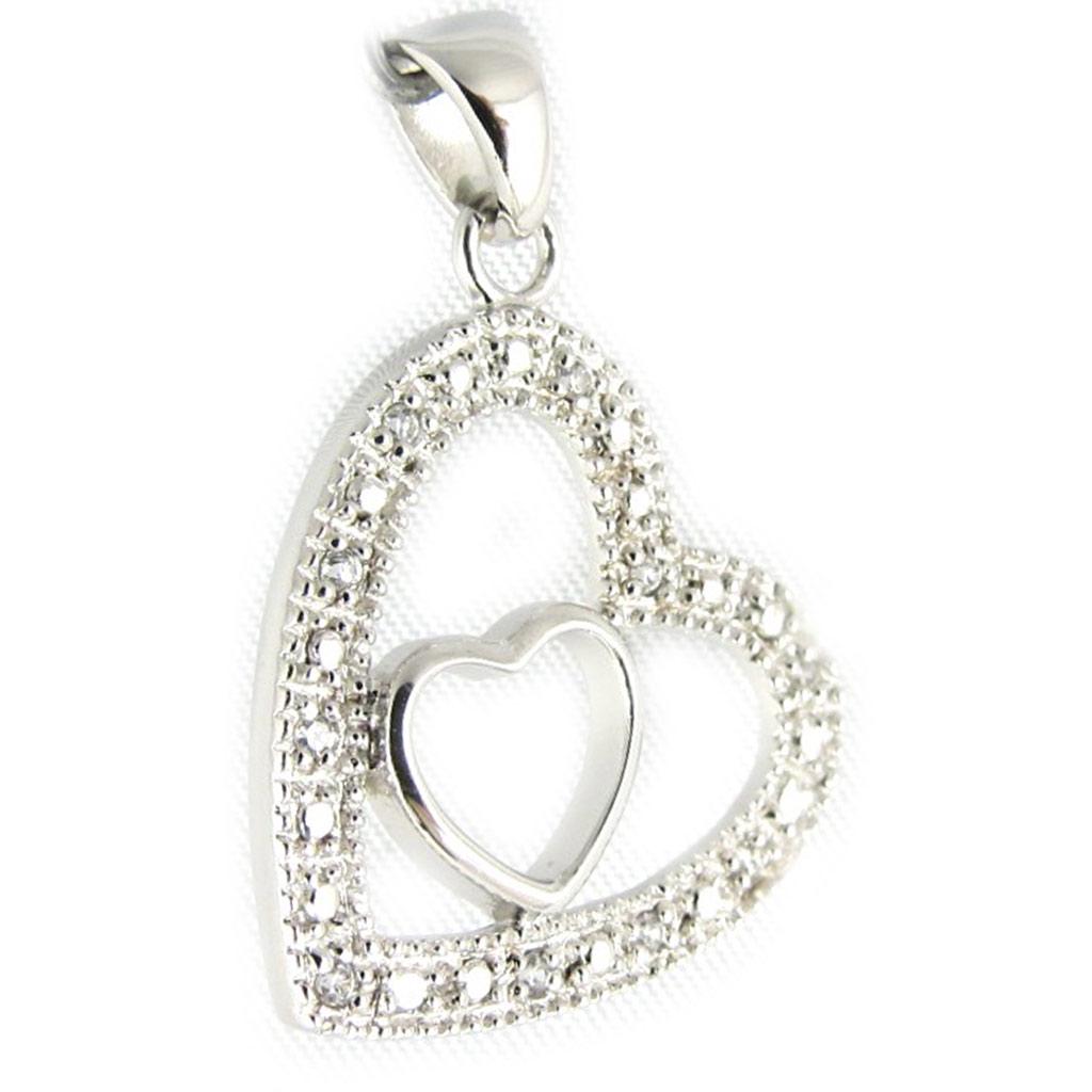 Les Trésors De Lily [B9417] - Pandantiv din argint 'Love Cocoon' Alb argintiu - 20x20 mm