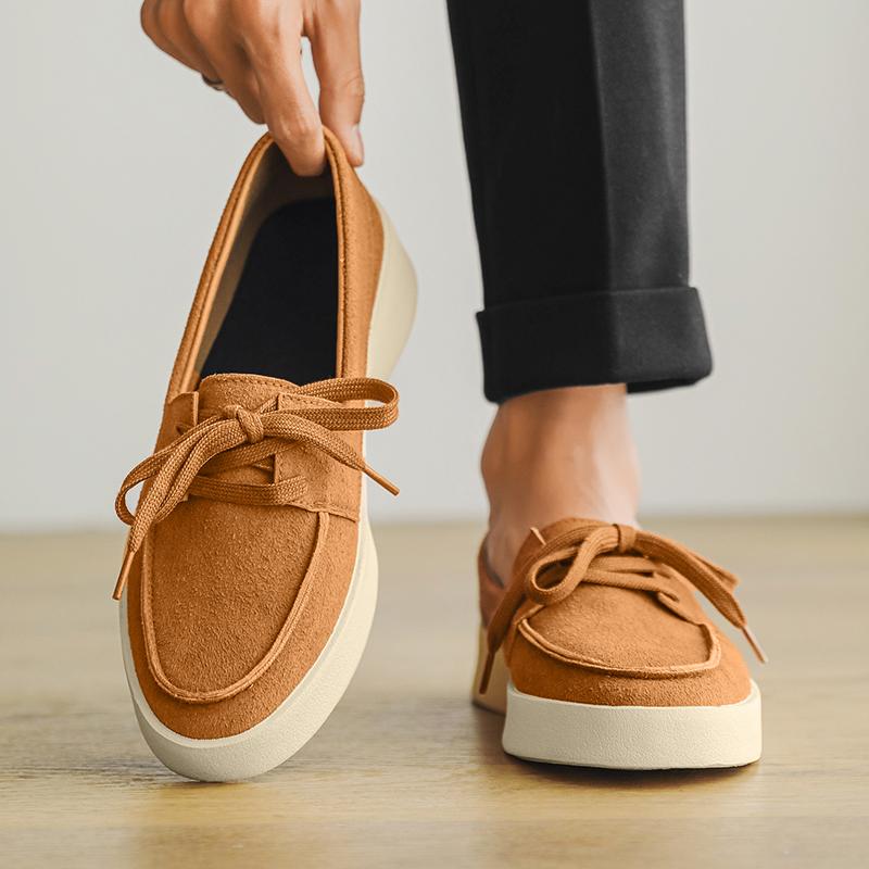 Fashion Moccasins Slip on Flats Male Luxe Walking Shoes New Men Casual Shoes Luxury Mens Loafers Handmade All-match Leather Men's Flats