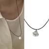 Muschel Anhänger Halsband Armband Verstellbar Schwarzes Seil Choker Halskette Schmuck Hals Schlüsselbeinkette