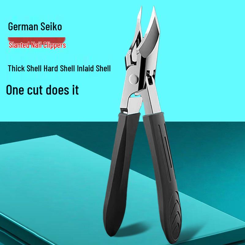 Gray Paronychia Toenail Clipper Set: Hawkbill Pliers & Oblique Edge Nail Clippers for Hard Nails