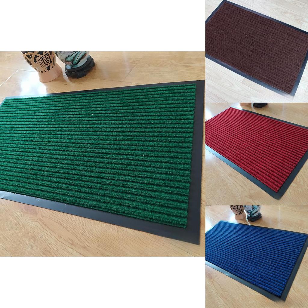 Modern Simple Patterned Corrugated Doormat With Absorbent Fibers For Indoor And Outdoor Use