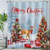 Christmas Shower Curtain For Bathroom Merry Christmas Bathroom Shower Curtain Sets Three Dogs Falling Snowflakes Snow Scenery