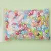500Pcs 10mm Bracelet Colorful Loose Beads Acrylic Random Mixed AB Transparent for DIY Jewelry Making Necklace Plum Flower Beads