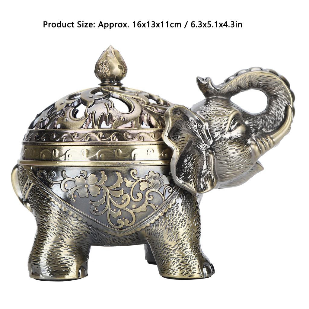 Elephant Shaped Incense   Aromatherapy Ornament for Living Room Entryway Bedroom(Bronze )