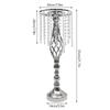 10 Pcs Crystal Flower Stand Wedding Centerpieces for Tables, 21.7in/55cm Tall Elegant Metal Flower Arrangement Stand
