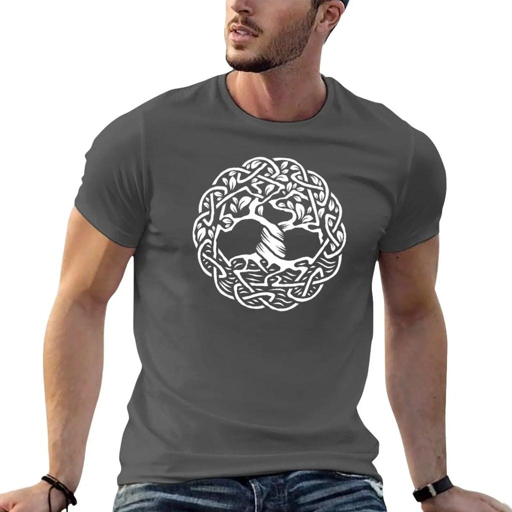 New Celtic Tree of Life TShirt Man Clothes Anime Tshirt Workout Shirts for Men Summer Fashion New Arrival Cotton Short Sleeve