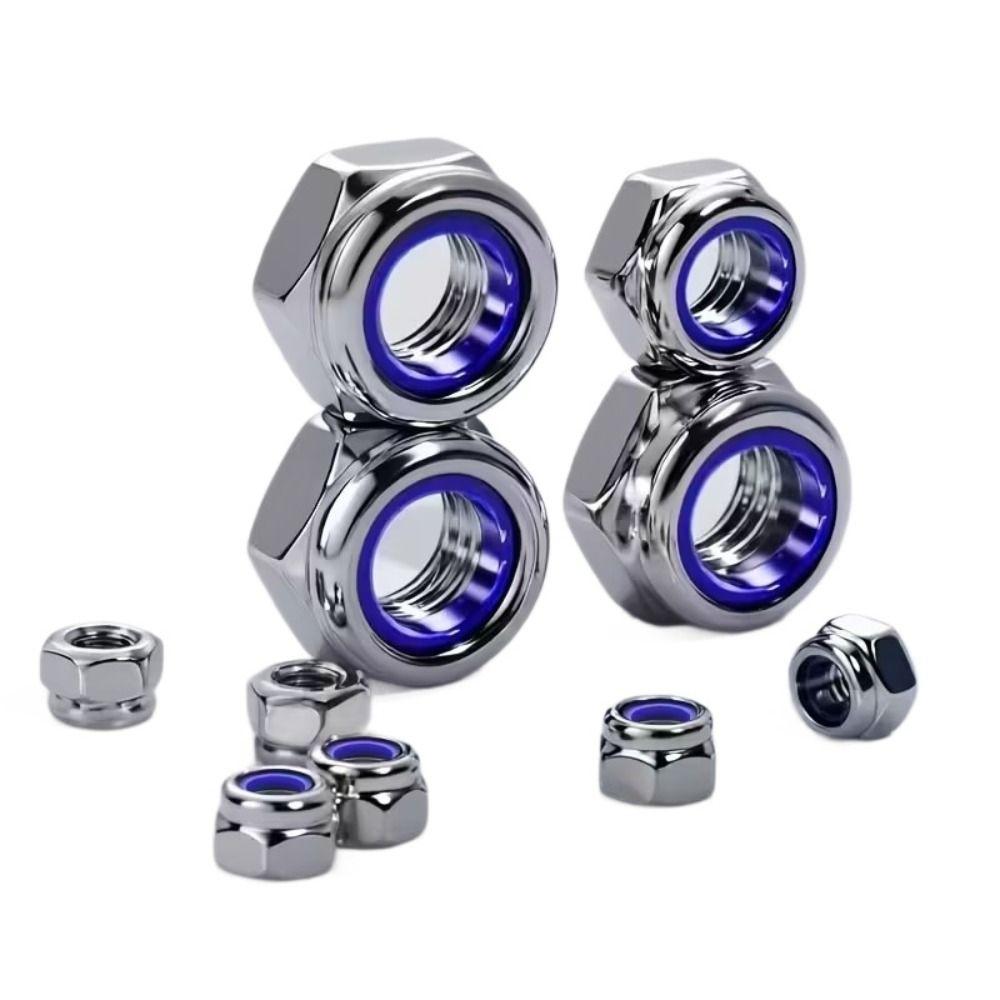 High Strength Nylon Locknuts Corrosion Resistant Full-Thread Anti-Lock Nuts  Electrical Maintenance