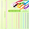 24Pcs Drinking Striped Straws Reusable Hard Plastic Straws with Cleaning Brush Candy-Striped Wedding Party Decor Drinking Straws