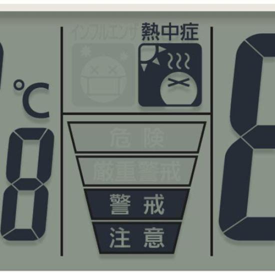 RHYTHM CITIZEN Wall Thermometer and Alarm CITIZEN Inform Navi Clock, Radio-Controlled Clock, Hygrometer, Sound, Silver, F, 27.5×5.0cm, 4FY618-019