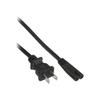 Inline Nema 1-15 Power Cable (p) for Iec 60320 C7 125 V 7 a 3 M Black United States
