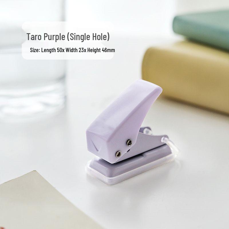 Compact Single Hole Punch for Loose Leaf Binder - Student Stationery Tool