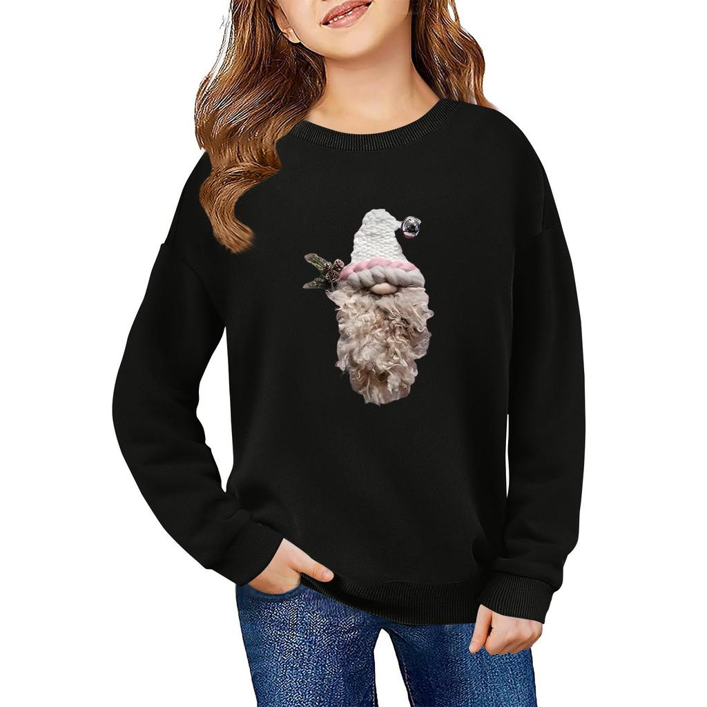 Children's Fashionable Casual Long-sleeved Loose Christmas Print Pullover Sweatshirt