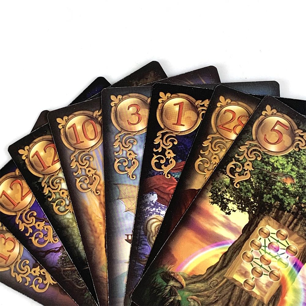 11*8cm Gilded Reverie Lenormand Tarot Deck In A Tin Box Gilded Edge For Prediction Divination Game Cards,Family Gathering Game