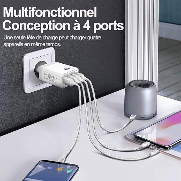 Chargeur USB - Aioneus - 40W - 4 Ports - Charge Rapide - Compatibilité Universelle