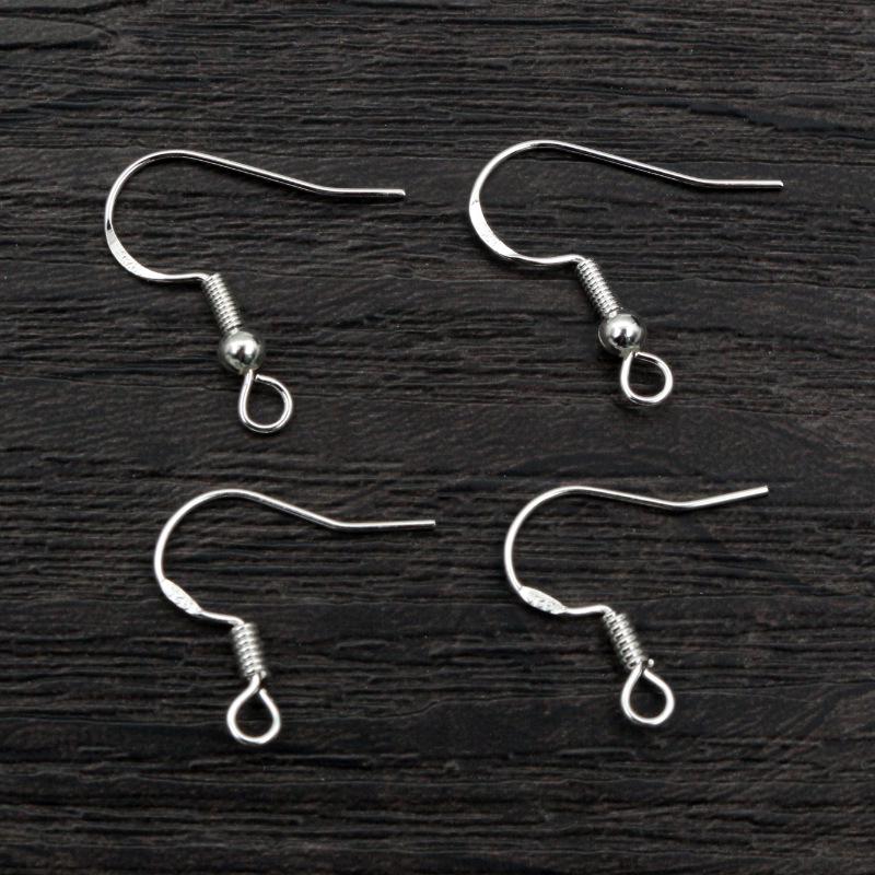 50-Piece DIY Earring Hooks 925 Engraved Pure Copper Plated Jewelry Making Kit 9g