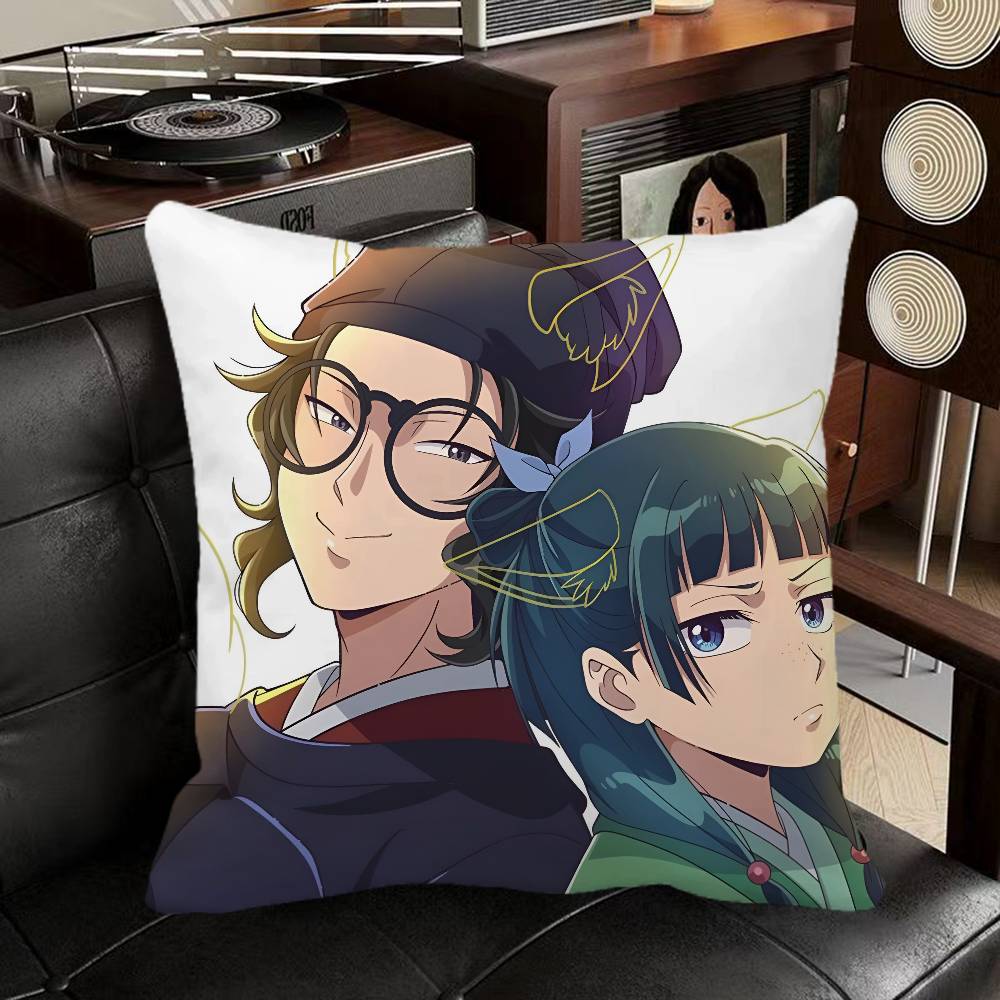 Maomao Anime The Apothecary Diaries Pillow Case Square Pillow Bedroom Sofa Leisure Comfort Cushion Car Home Decoration