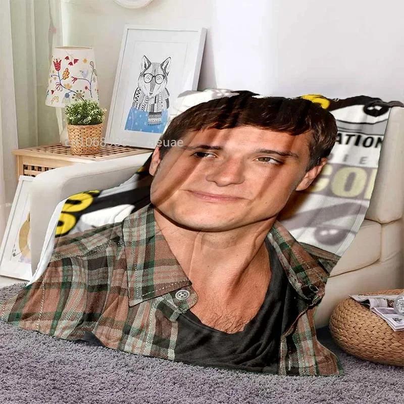 Josh Hutcherson Poster Printed Flannel Blanket Soft Comfortable Home Travel Bed Plush Birthday Gift Fans Gift