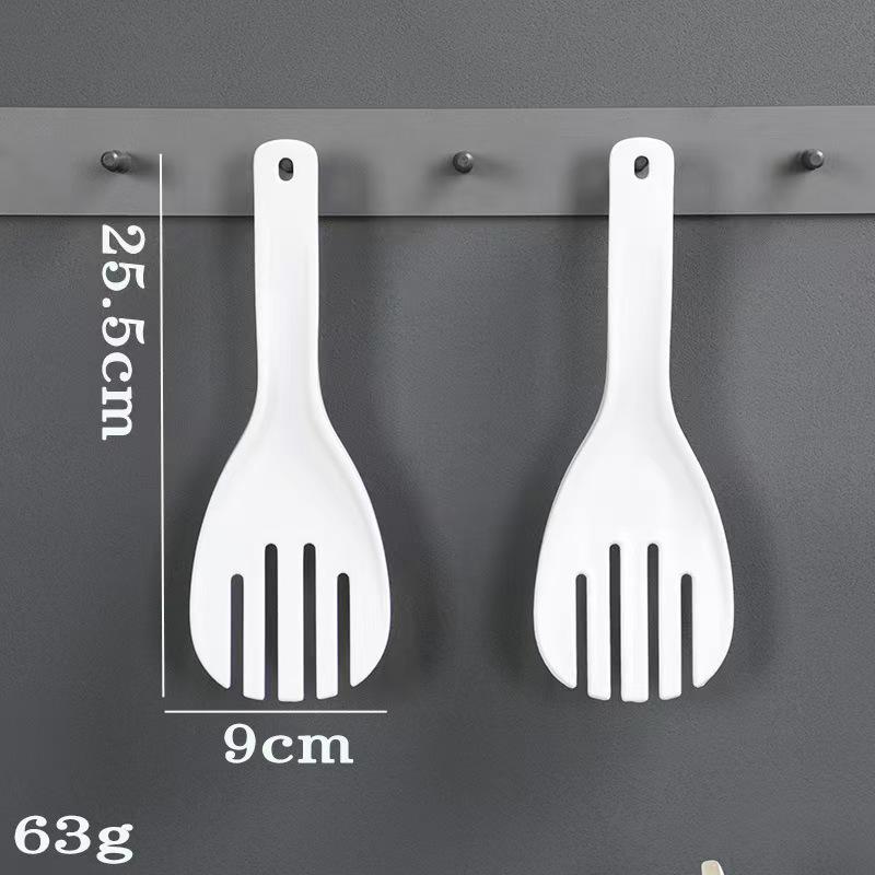 Große antihaftbeschichtete Reisschöpfkelle - Fünf-Finger-Griff, ideal für Restaurants und Kantinen.