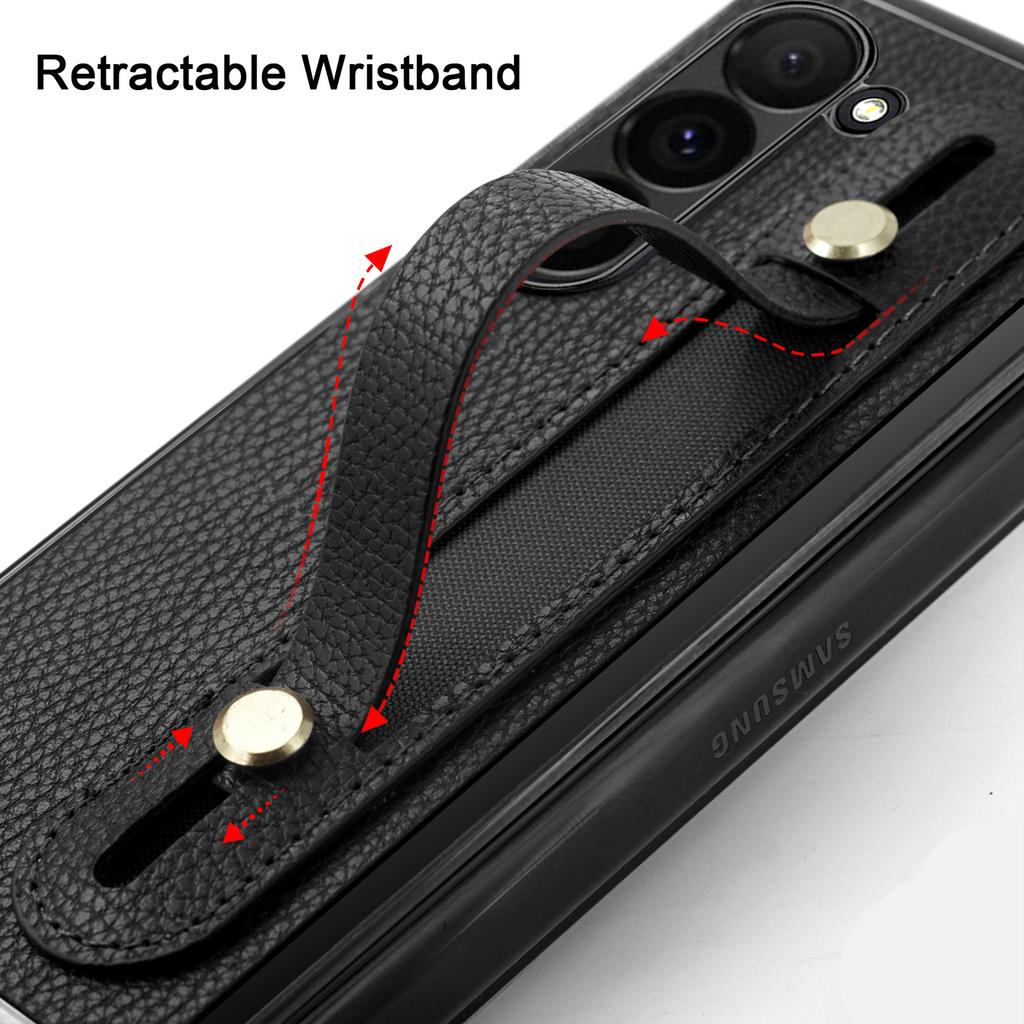 Compatitable With Samsung Galaxy Z Fold 7 Case With Kickstand Holder, Plating Edge Z Fold 6 Case With Front Screen Glass
