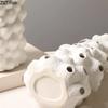 Creative Wind Tunnel Ceramics Vases Artificial Flowers Flower Arrangement Desk Decoration White Coral Porcelain Vase Home Decor