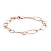 Mezmic [Art Collection] 14K Rose Gold & Black Gold Chain Bracelet [Art Collection] 14K Geometric Shape Chain Bracelet [Art Collection] 14K Rose Gold &