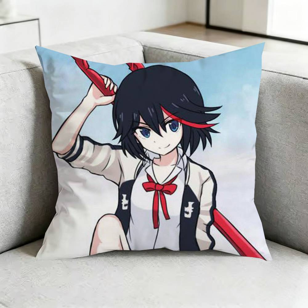 Kill la kKill Anime Square DoubleSided printed Pillow Case Bedroom Bedside Pillow Sofa Cushion Cover Gift