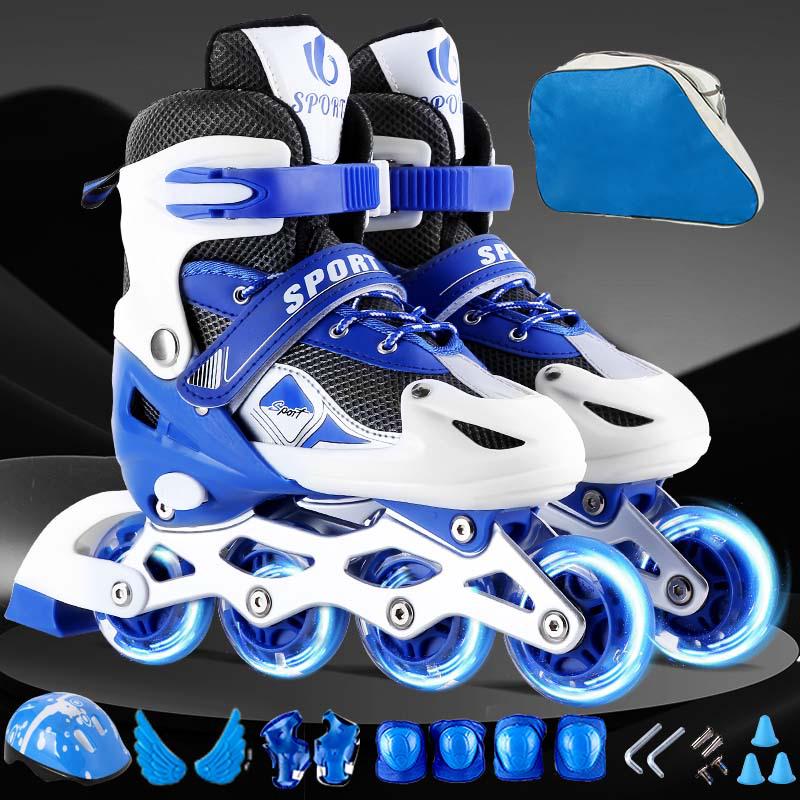 Adjustable PVC Inline Skates with Music Style - Flashing Wheels for Men, Women, and Children