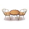 Simulation Leisure Table Chair Set Kids Pretend Play Accessories Furniture For 1/12 Doll House Scene Setting Decoration