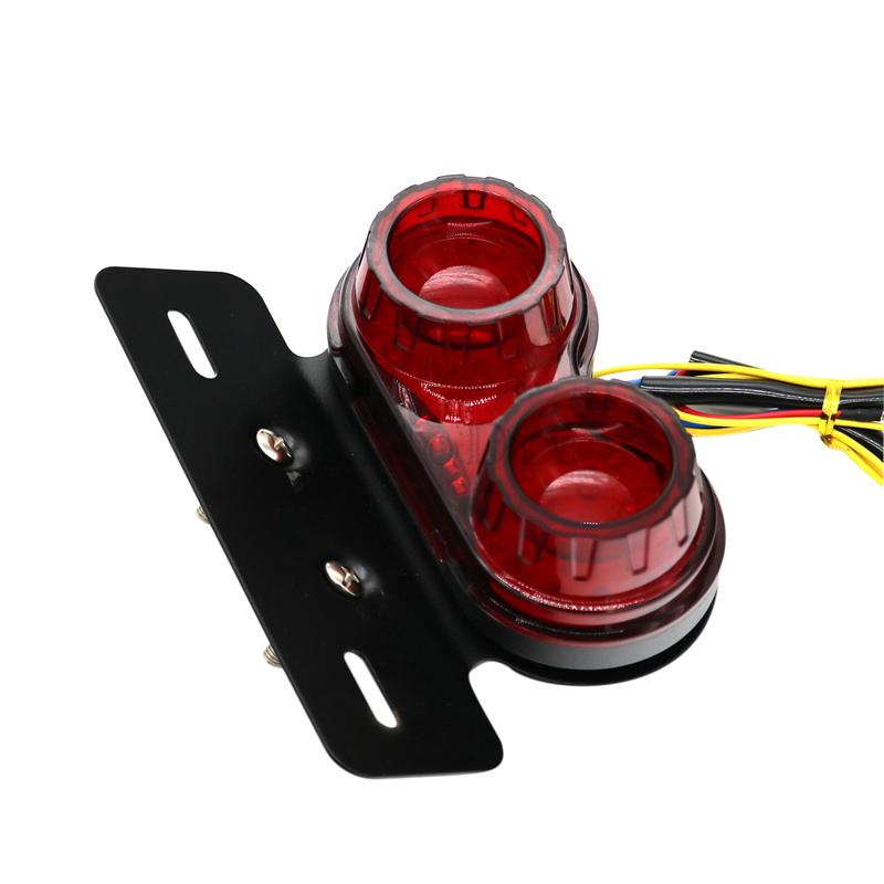 

LMoDri 12 В пластиковый универсальный прочный мотоциклетный светильник указатель поворота тормоза двойной светодиодный светильник двойной встроенный задний фонарь красный